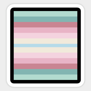 Pink and Aqua Pattern Sticker